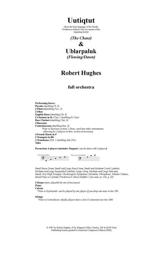 Uutiqtut, an Orchestral Suite