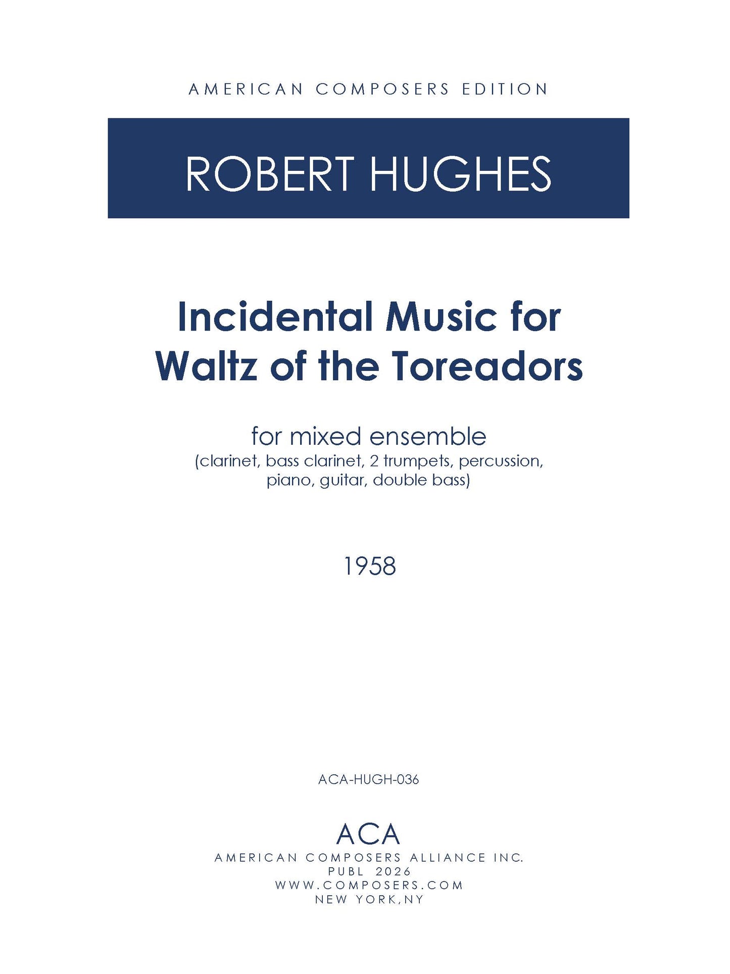 Incidental Music for Waltz of the Toreadors