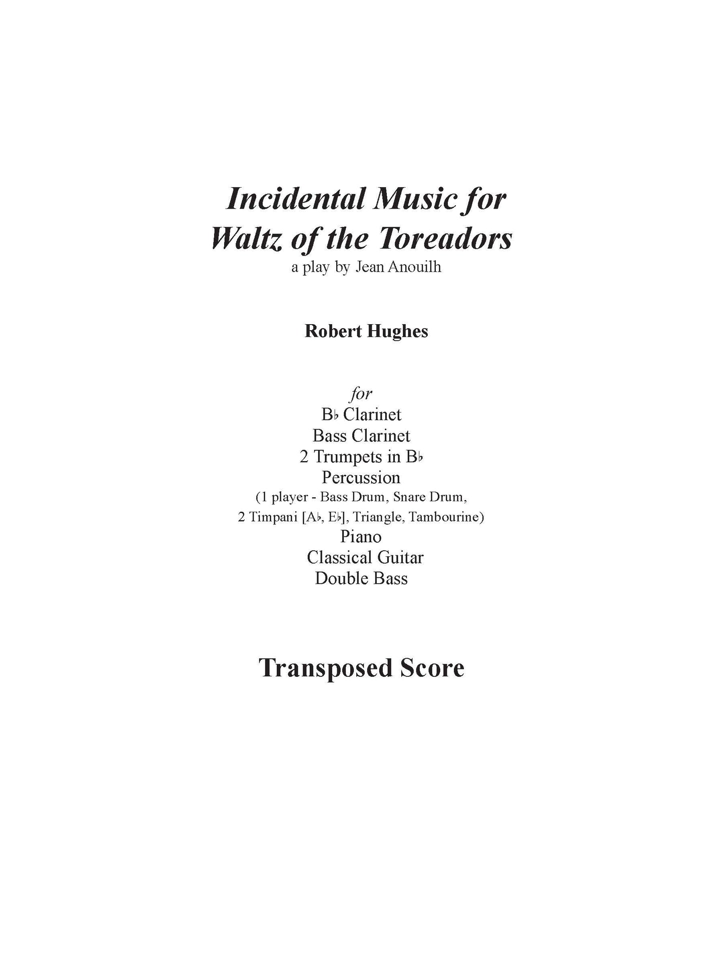 Incidental Music for Waltz of the Toreadors