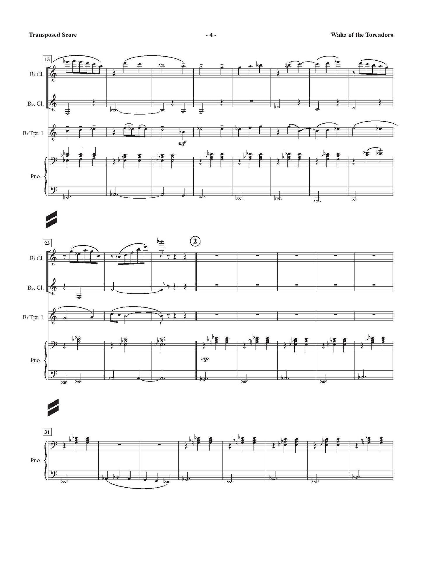 Incidental Music for Waltz of the Toreadors