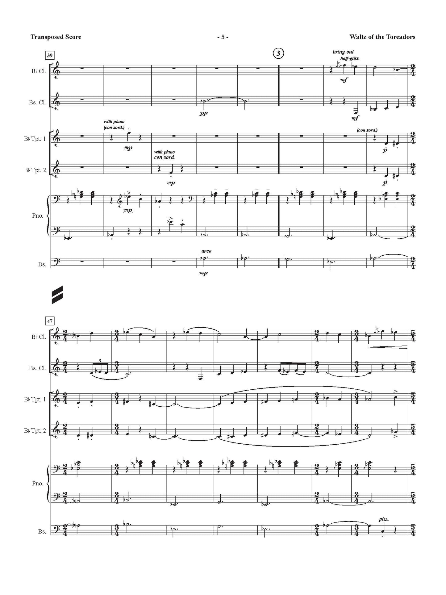 Incidental Music for Waltz of the Toreadors