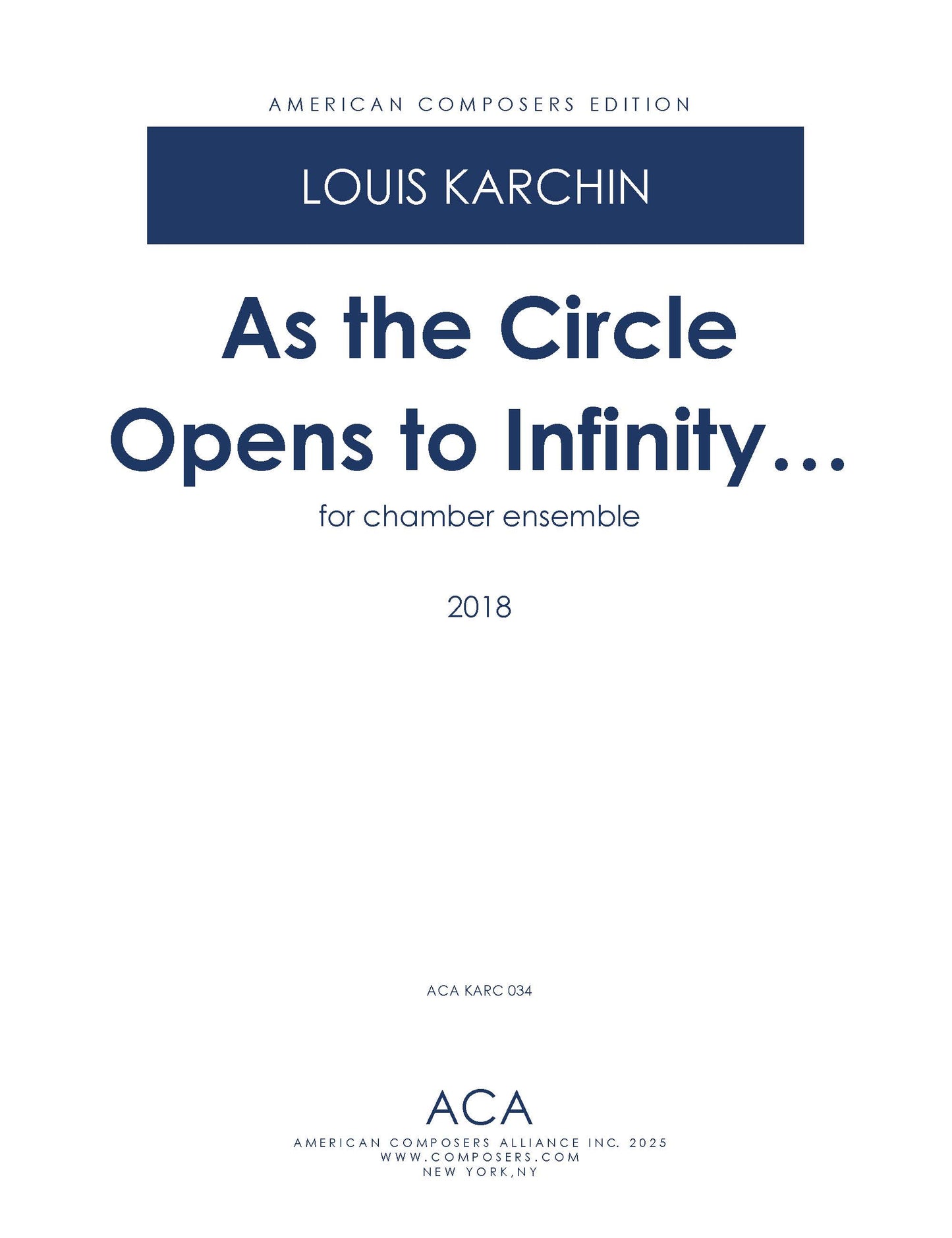 As the Circle Opens to Infinity...