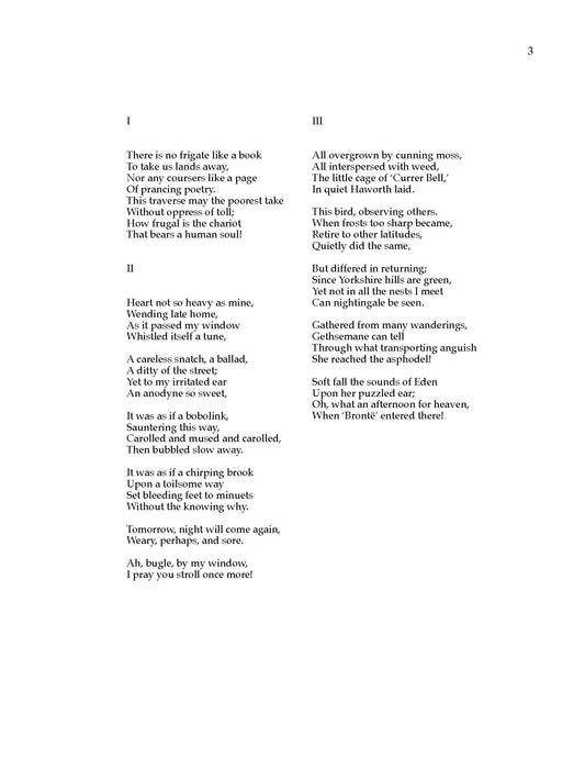 Three Songs on Poems of Emily Dickinson