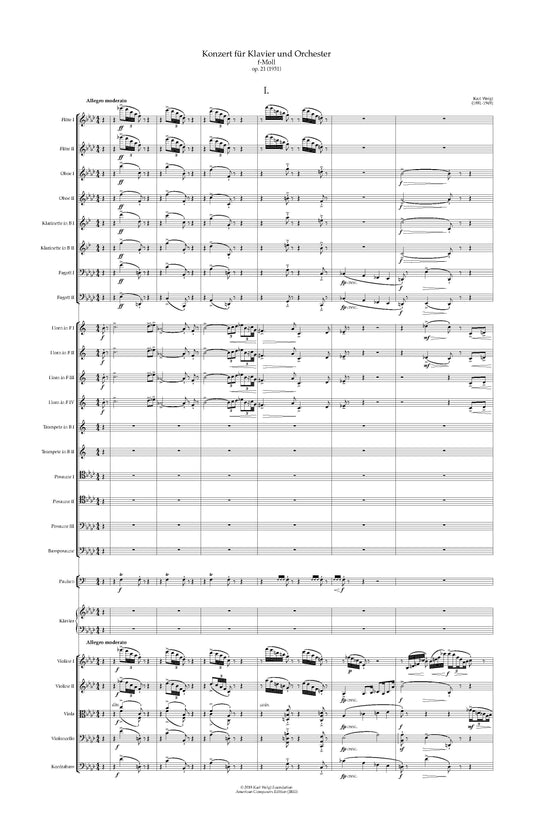 Concerto for Piano and Orchestra in F Minor