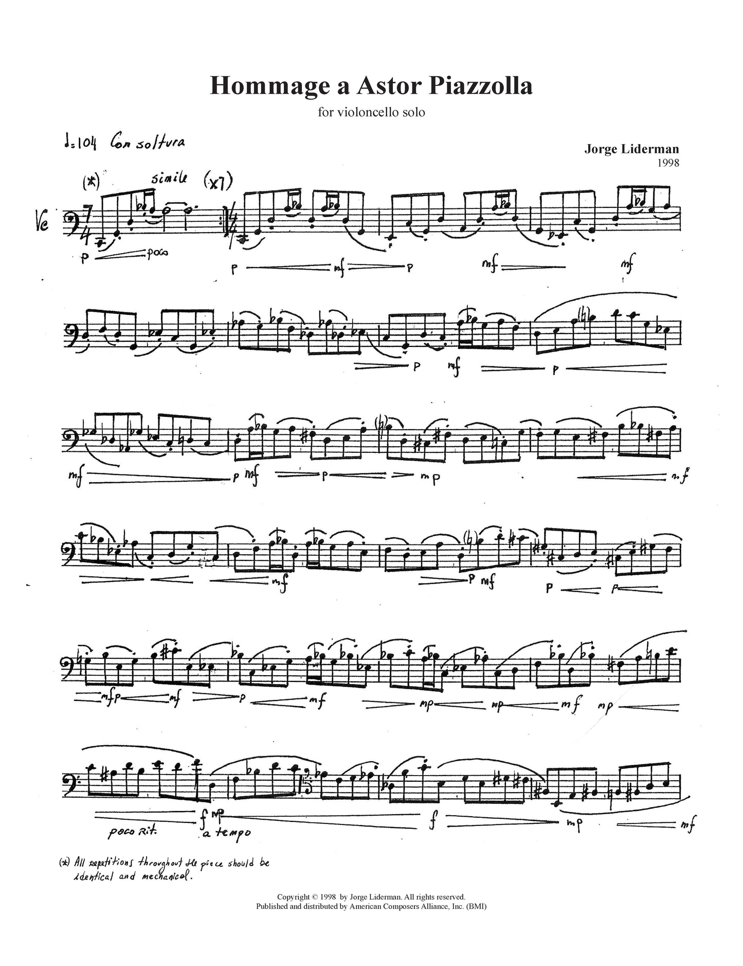 Hommage a Astor Piazzolla