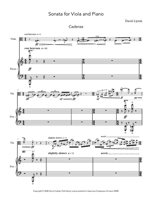 Sonata for Viola and Piano
