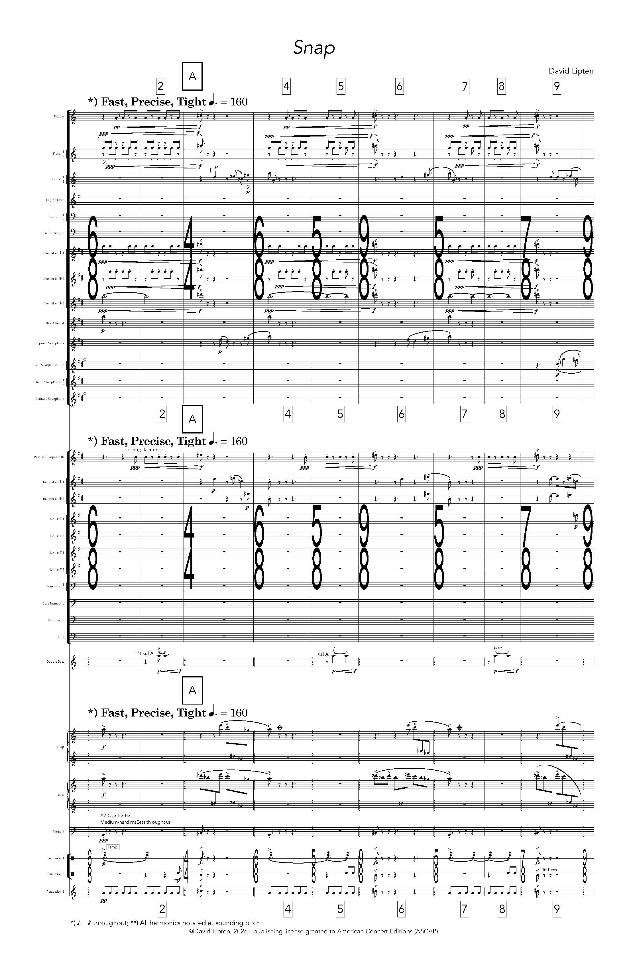 Snap for Wind Ensemble – American Composers Alliance