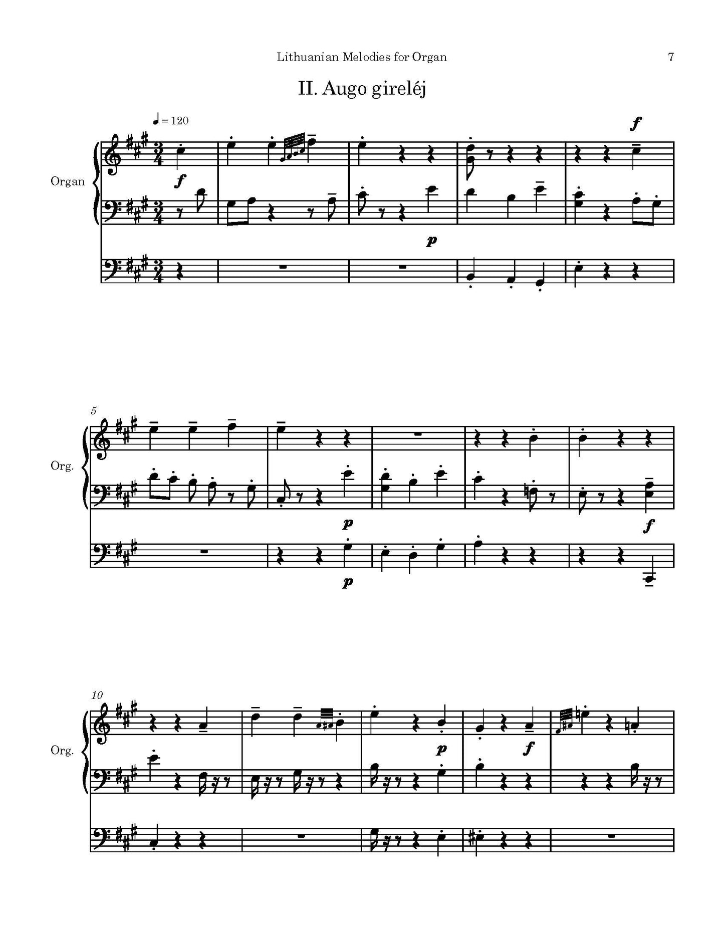 Lithuanian Melodies for Organ