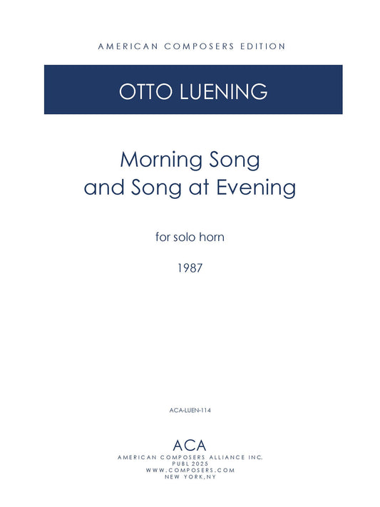 MORNING SONG AND SONG AT EVENING