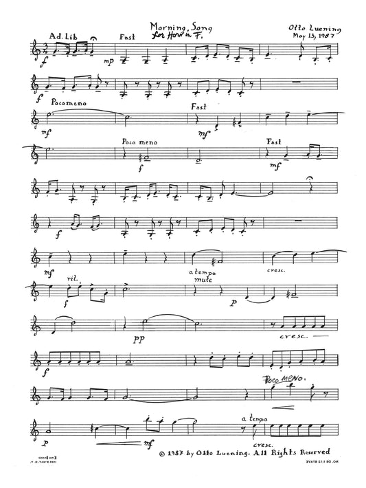 MORNING SONG AND SONG AT EVENING