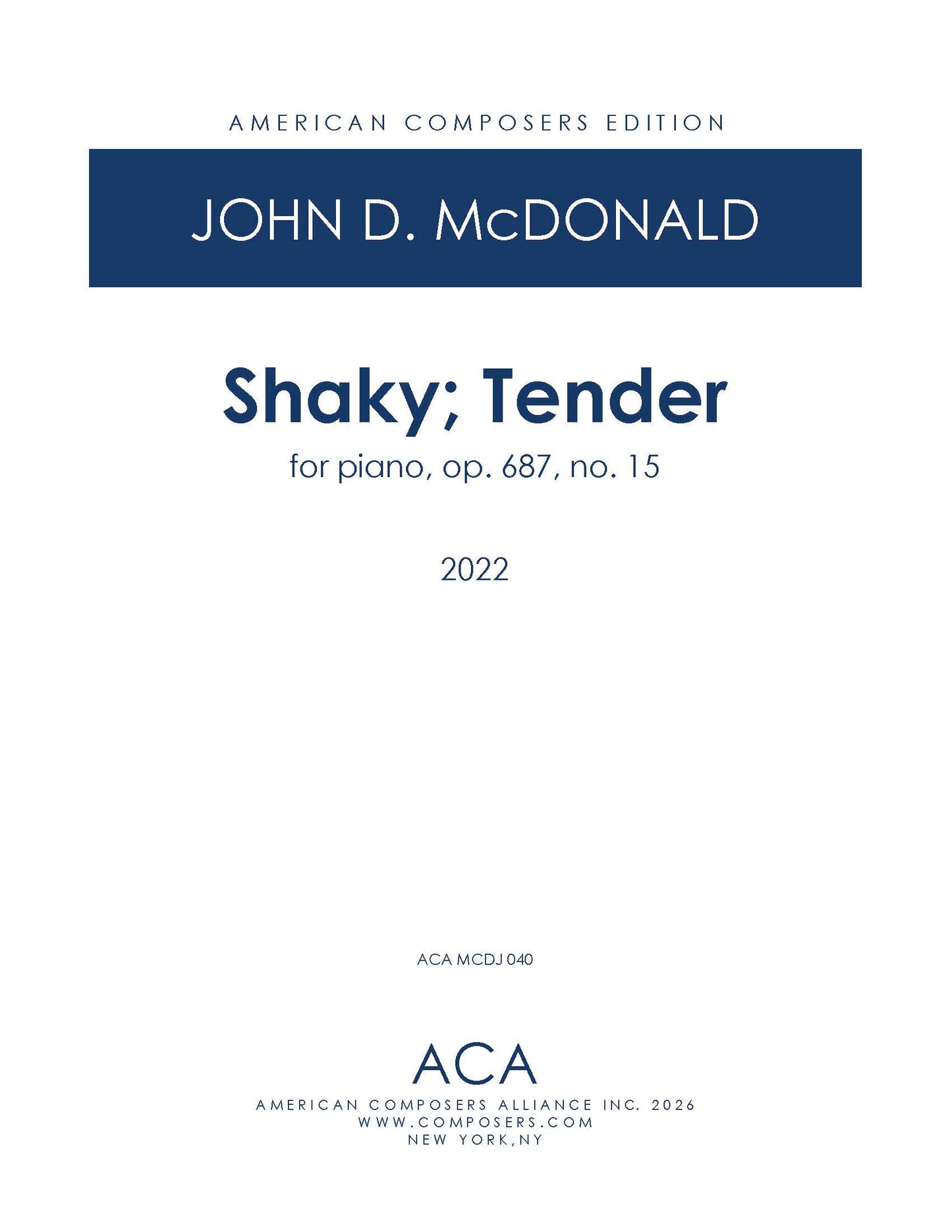 Shaky; Tender