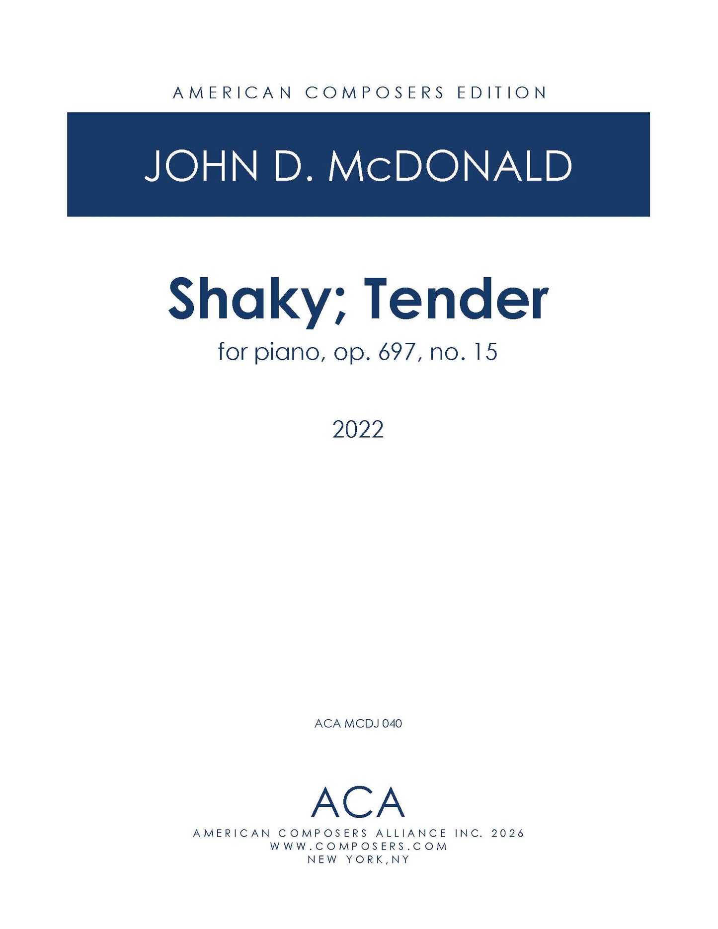 Shaky; Tender