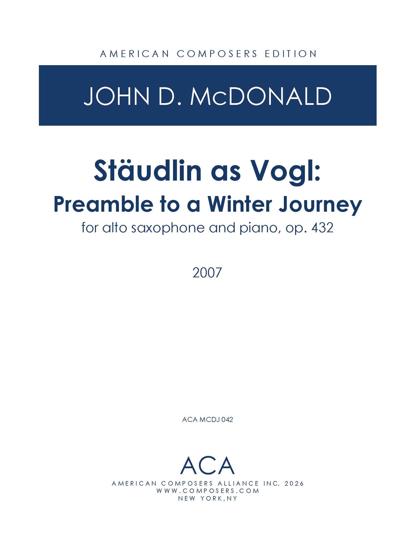 Stäudlin as Vogl: Preamble to a Winter Journey