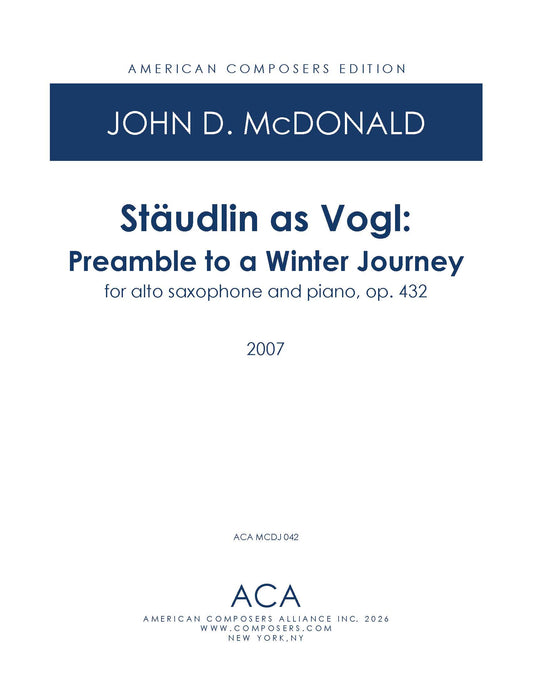 Stäudlin as Vogl: Preamble to a Winter Journey