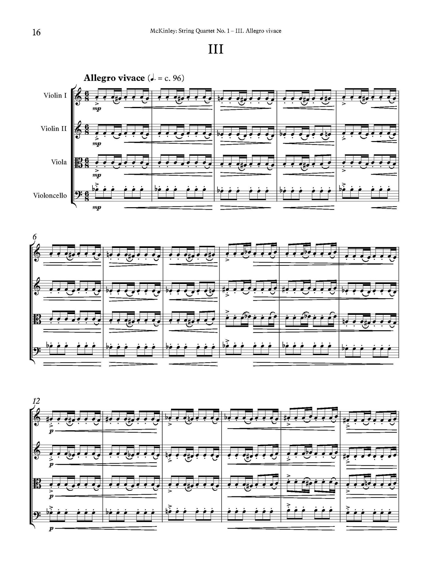 String Quartet No. 1