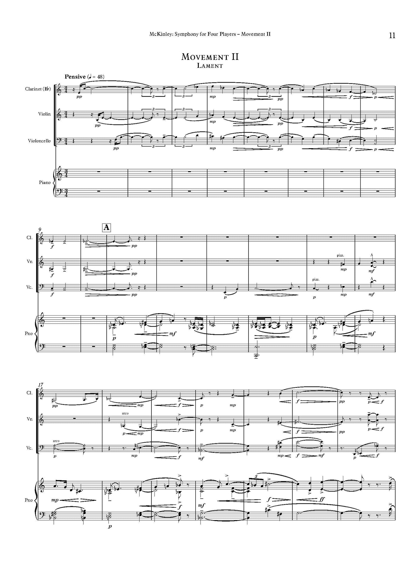 Symphony No. 1 for Four Players