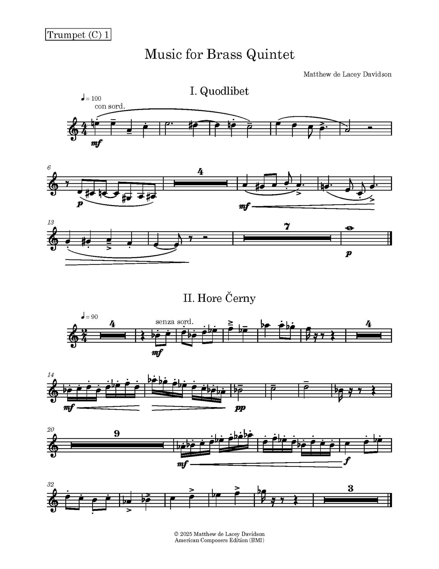 Music for Brass Quintet