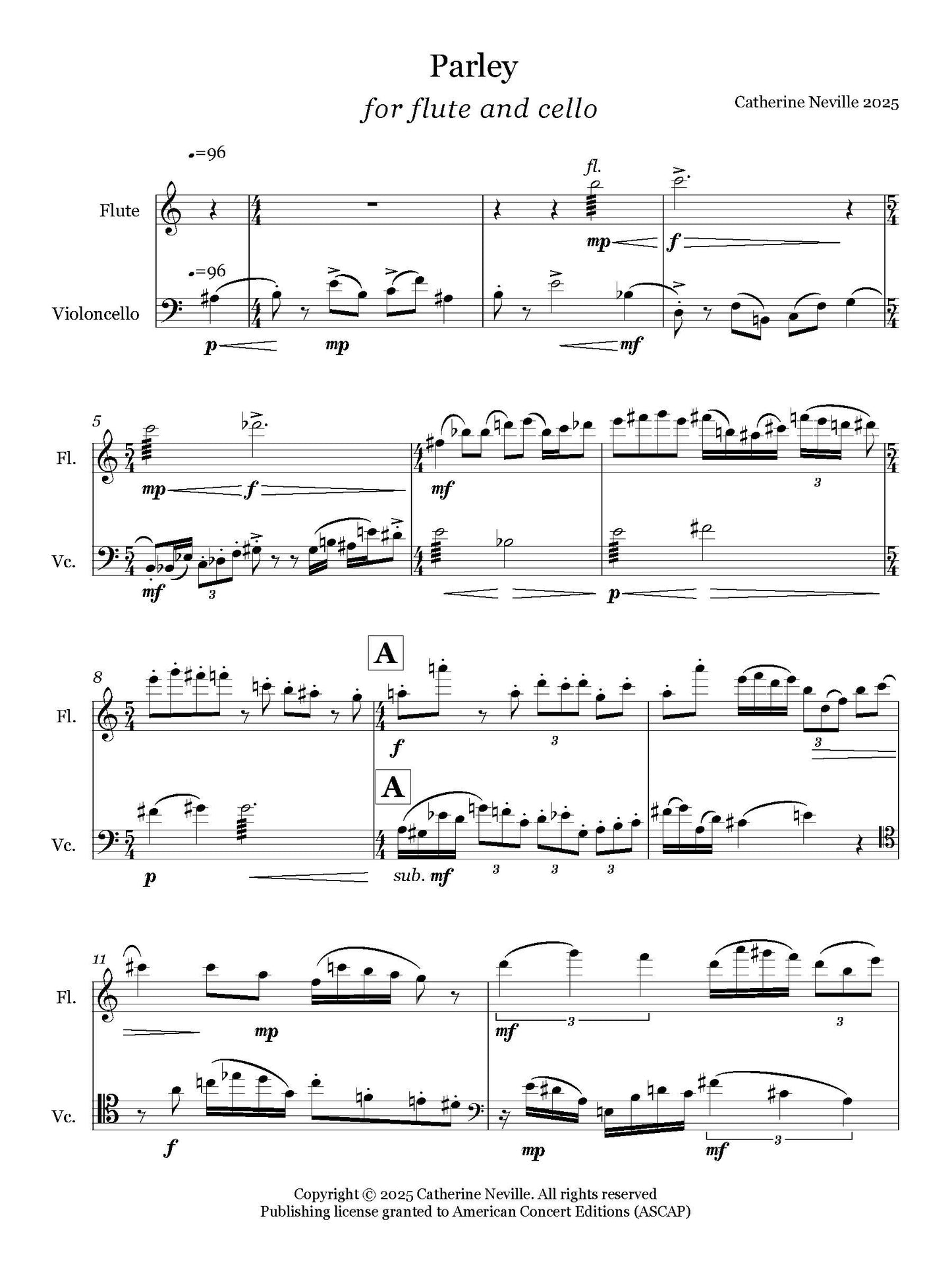 Parley for Flute and Cello