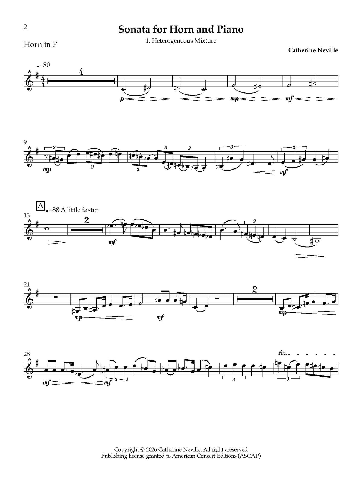 Sonata for Horn and Piano
