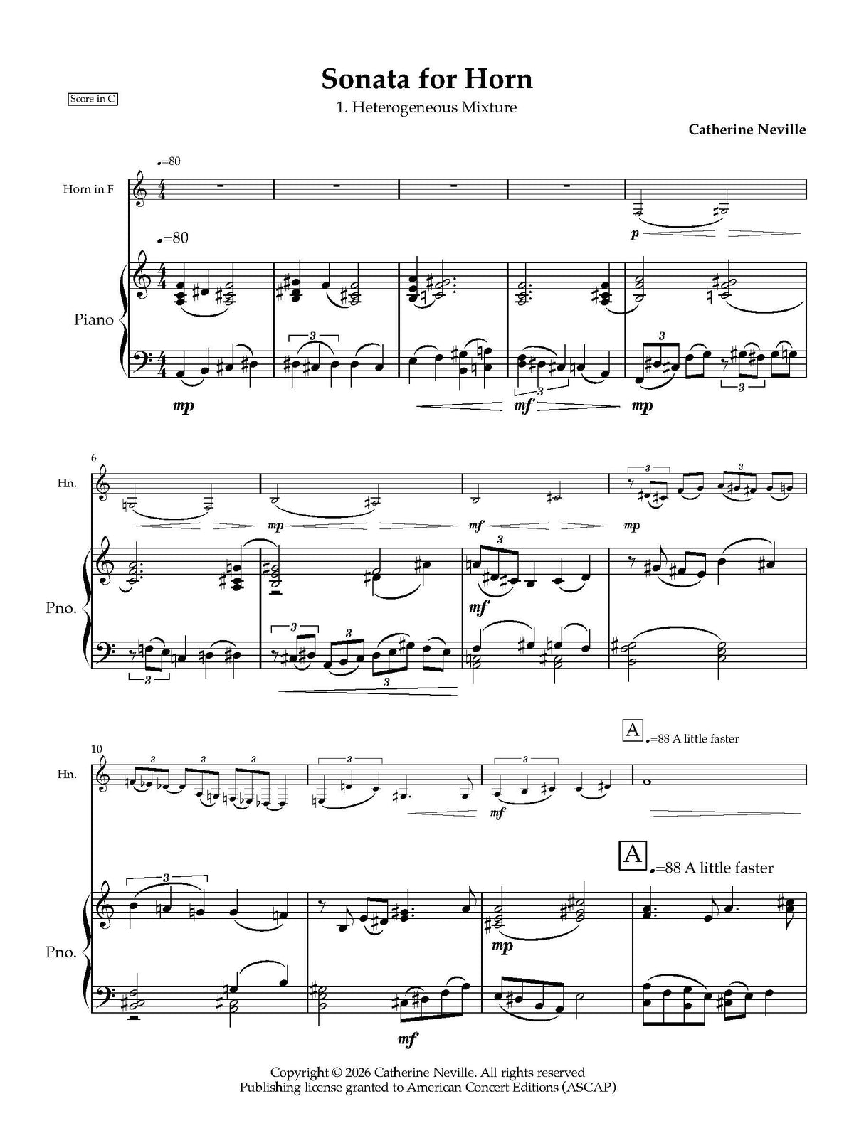 Sonata for Horn and Piano