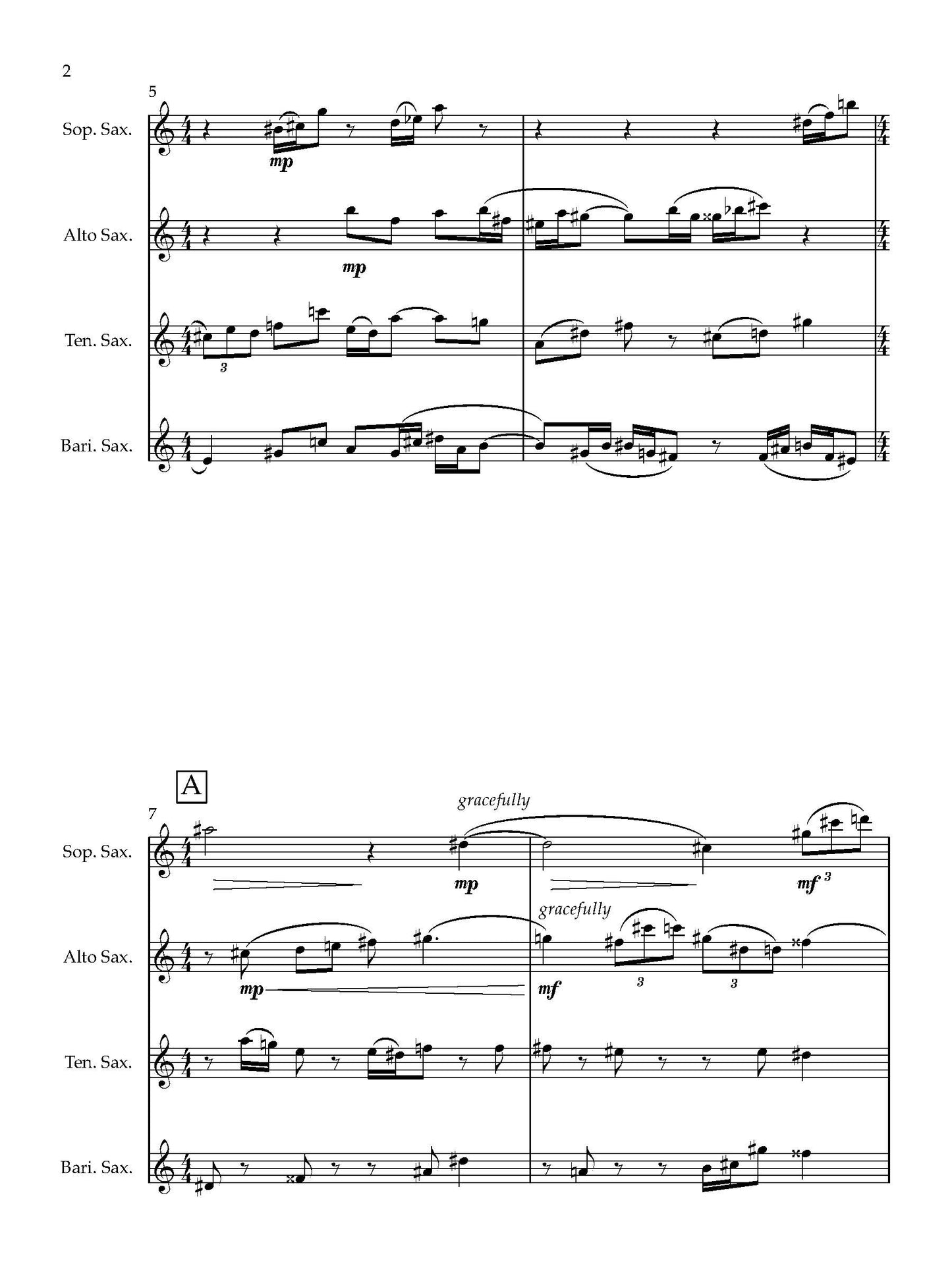 Symmetry for Saxophone Quartet