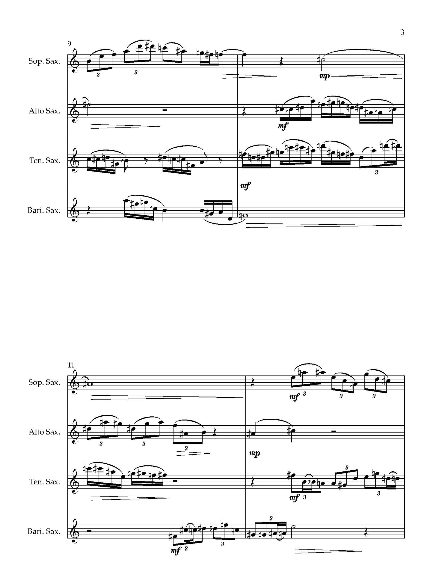 Symmetry for Saxophone Quartet