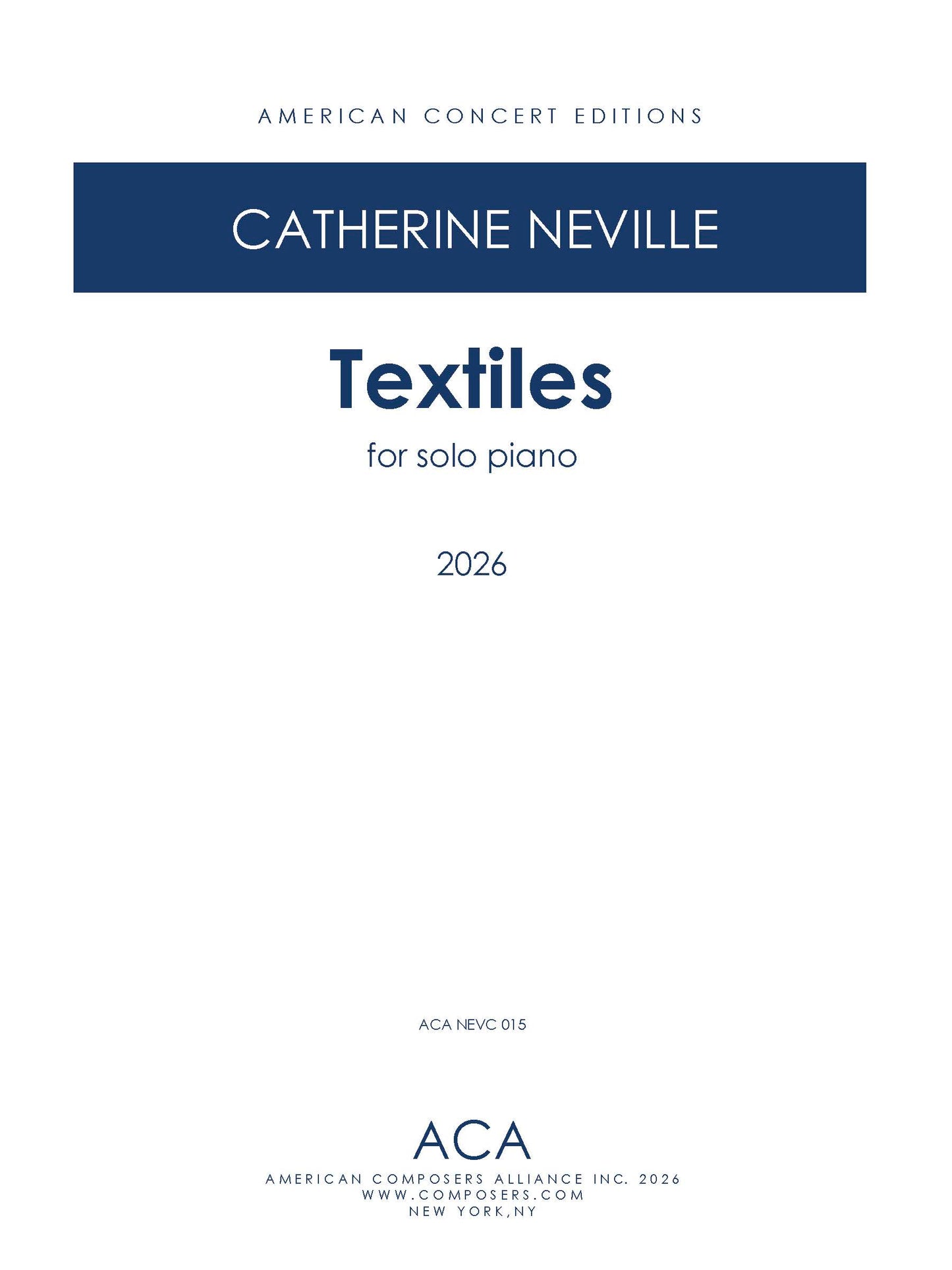 Textiles for Solo Piano