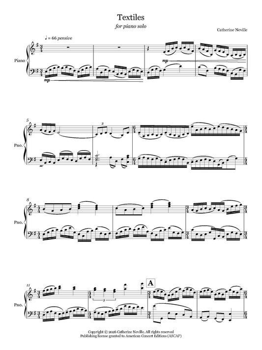 Textiles for Solo Piano