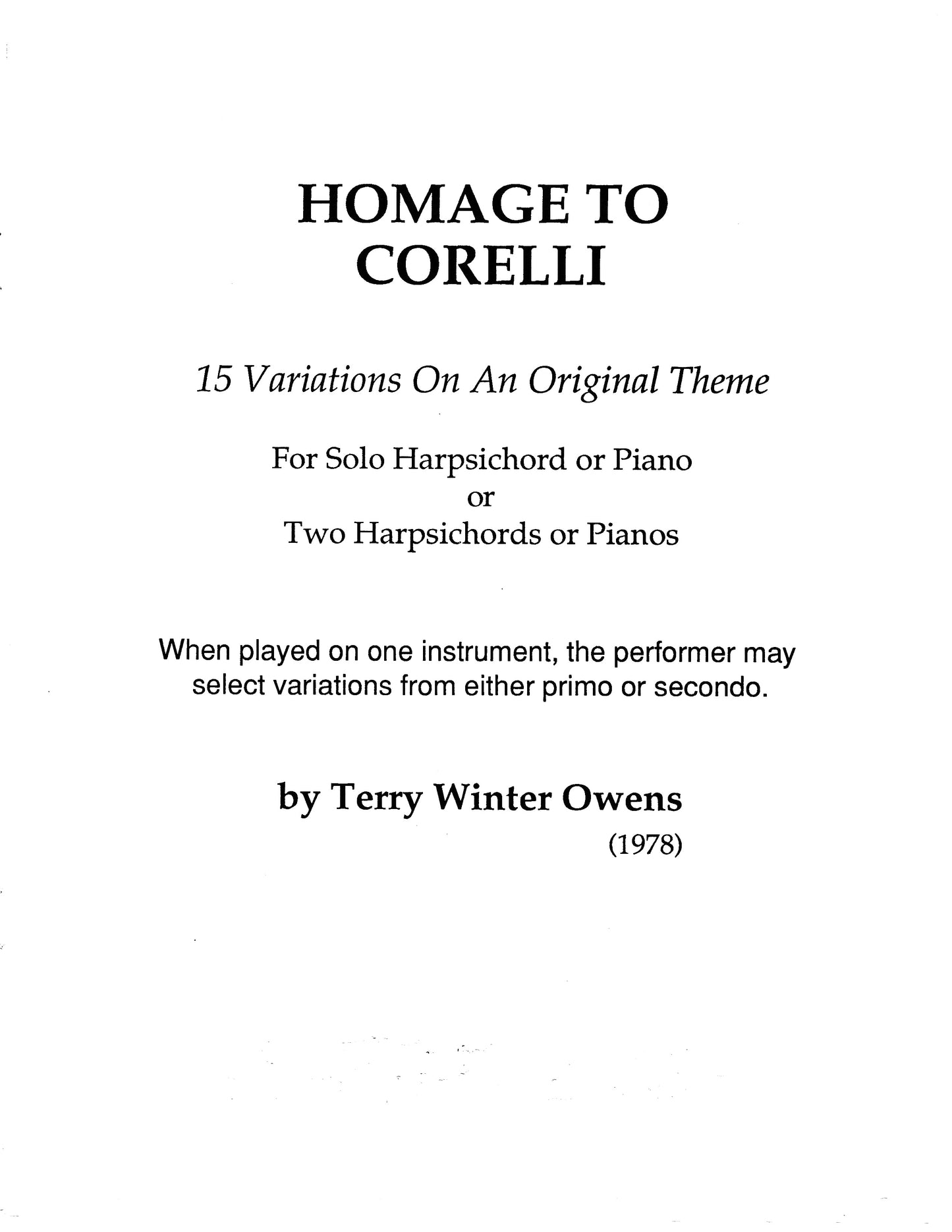 Homage to Corelli