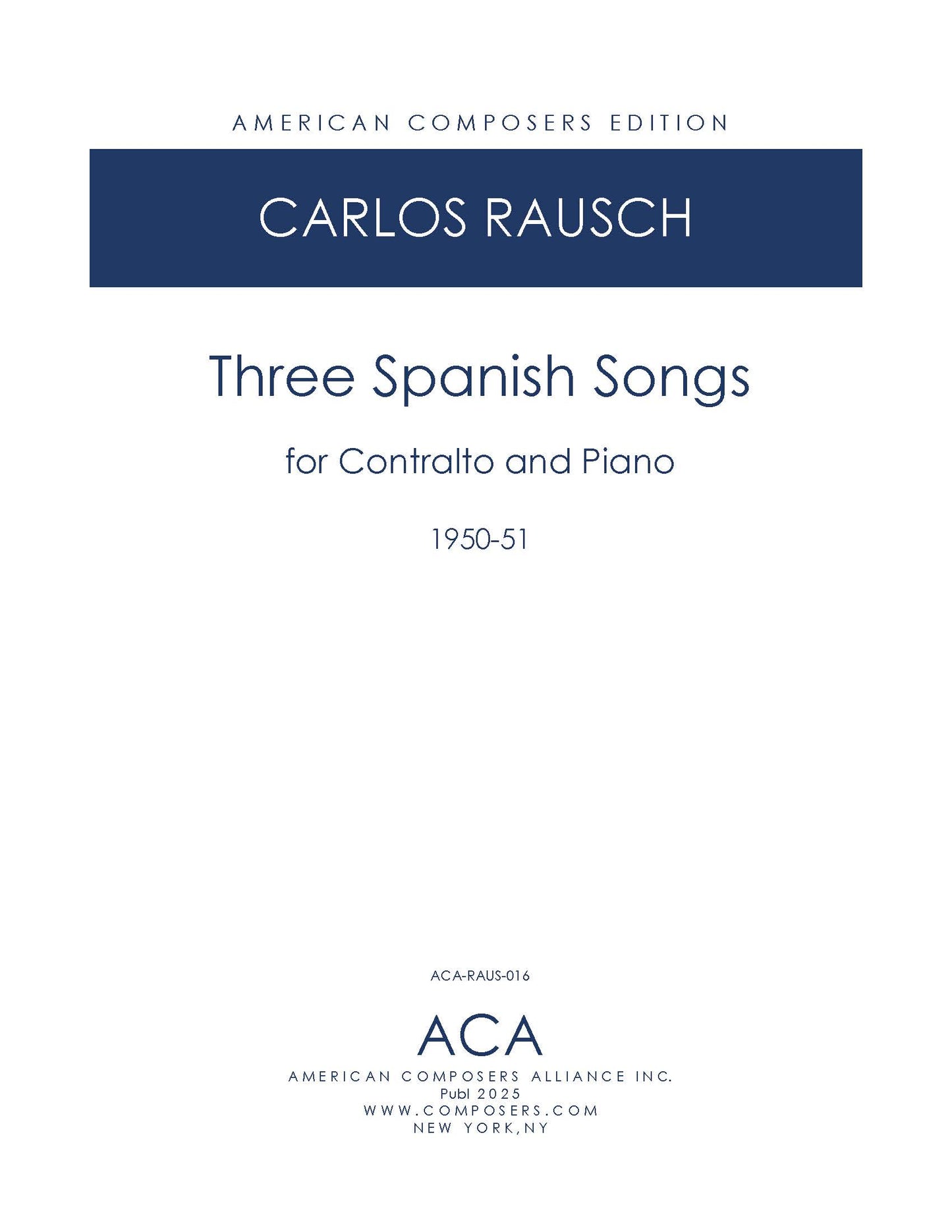 Three Spanish Songs