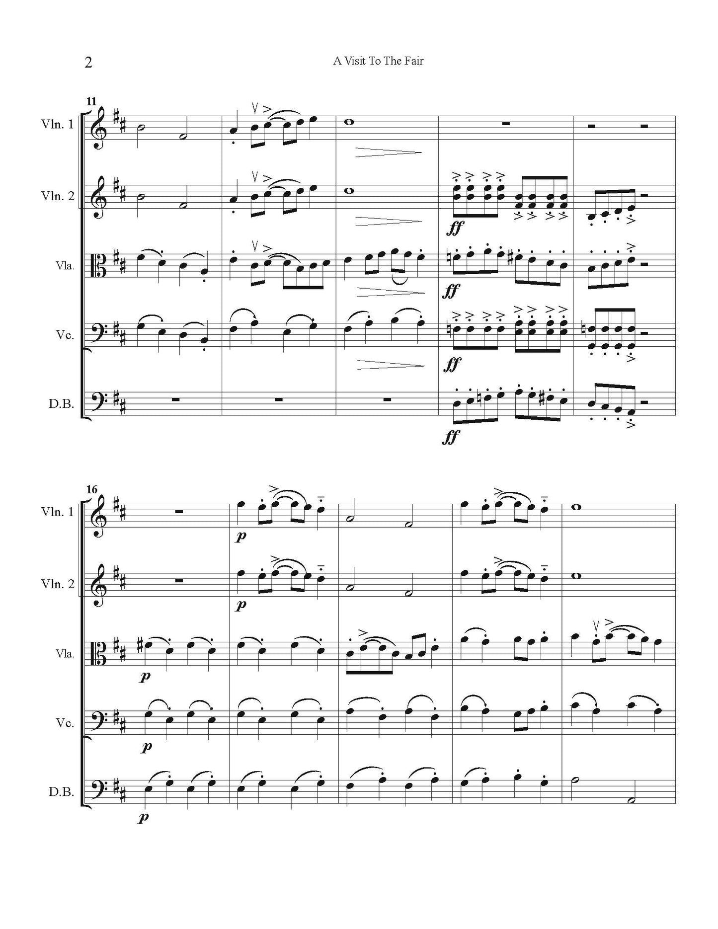 A Visit to the Fair for String Orchestra