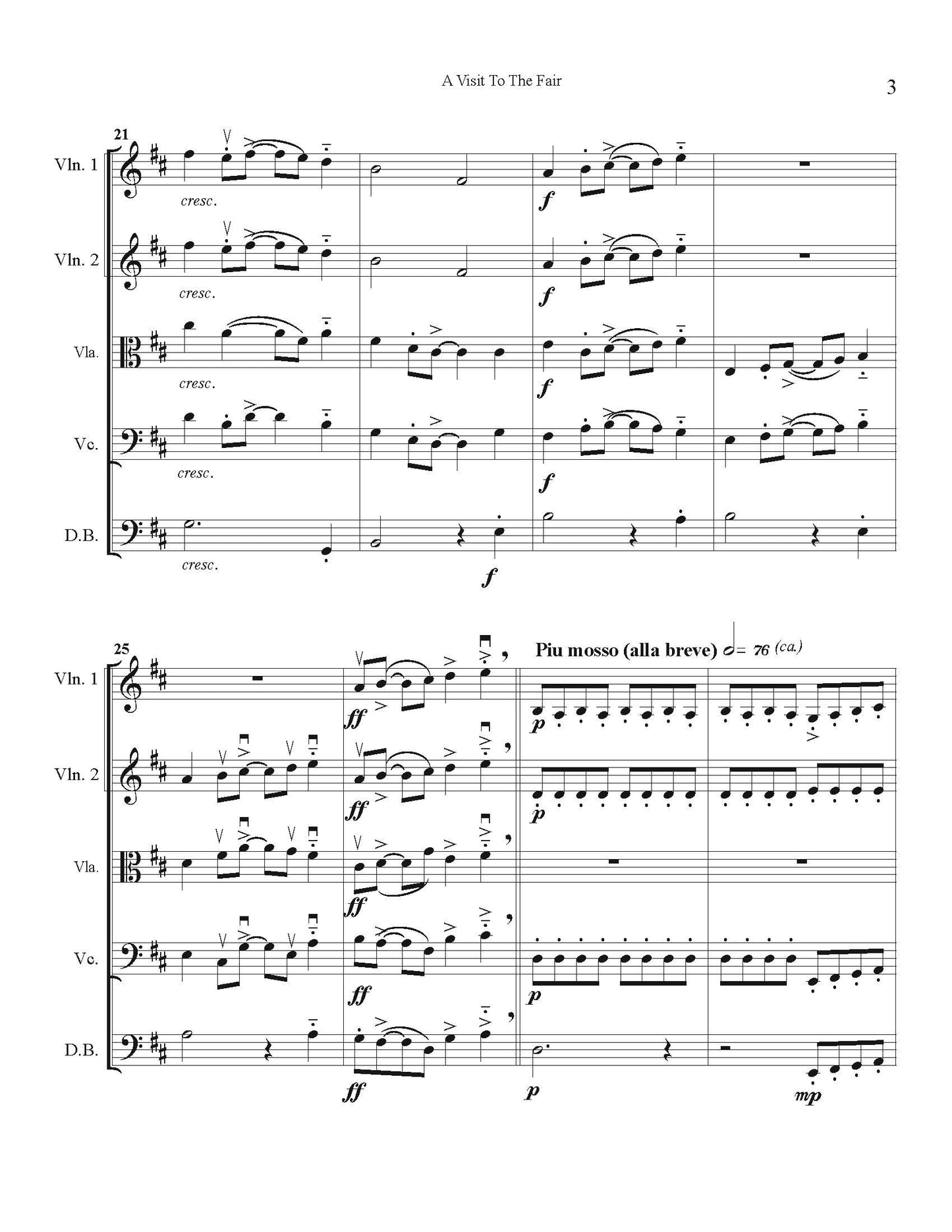 A Visit to the Fair for String Orchestra