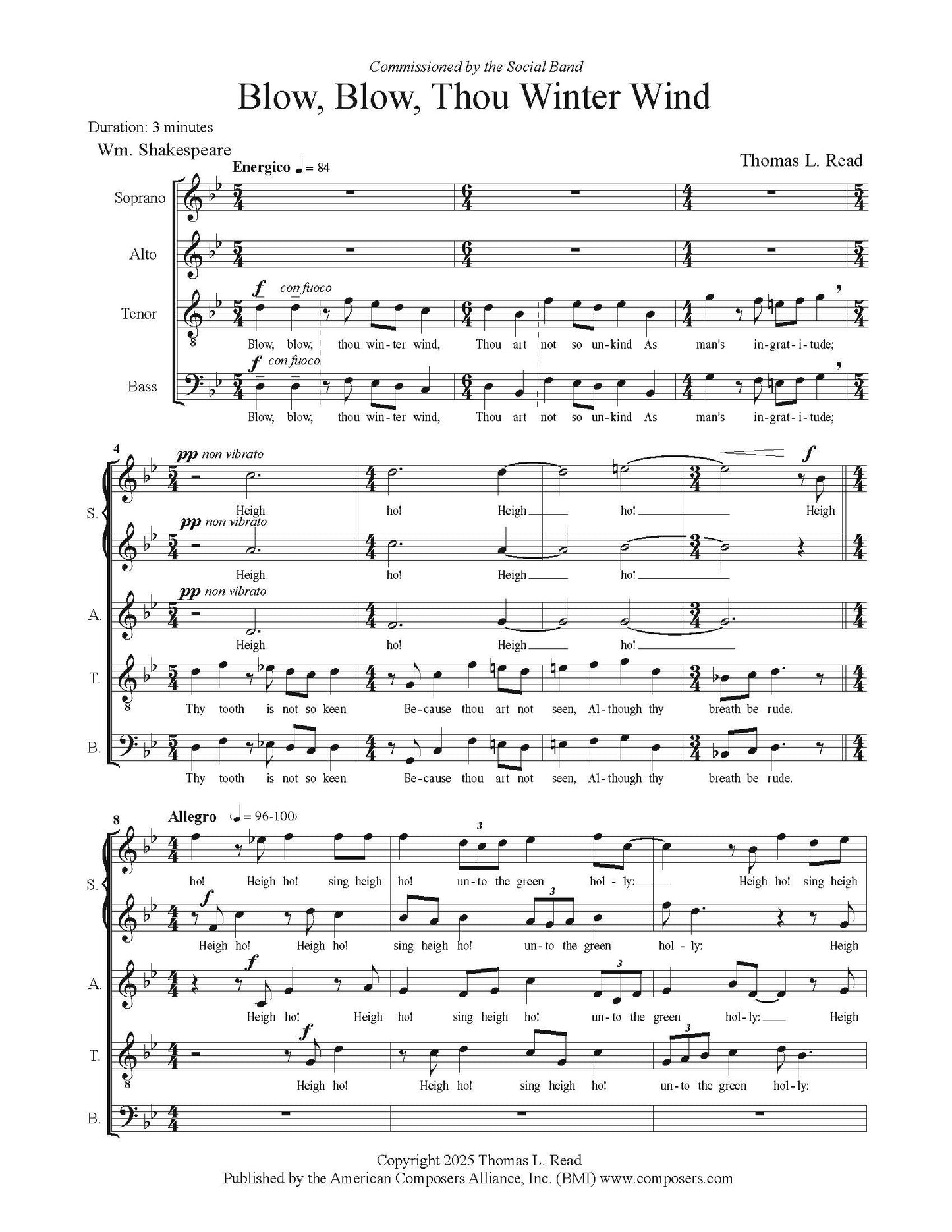 Blow, Blow, Thou Winter Wind