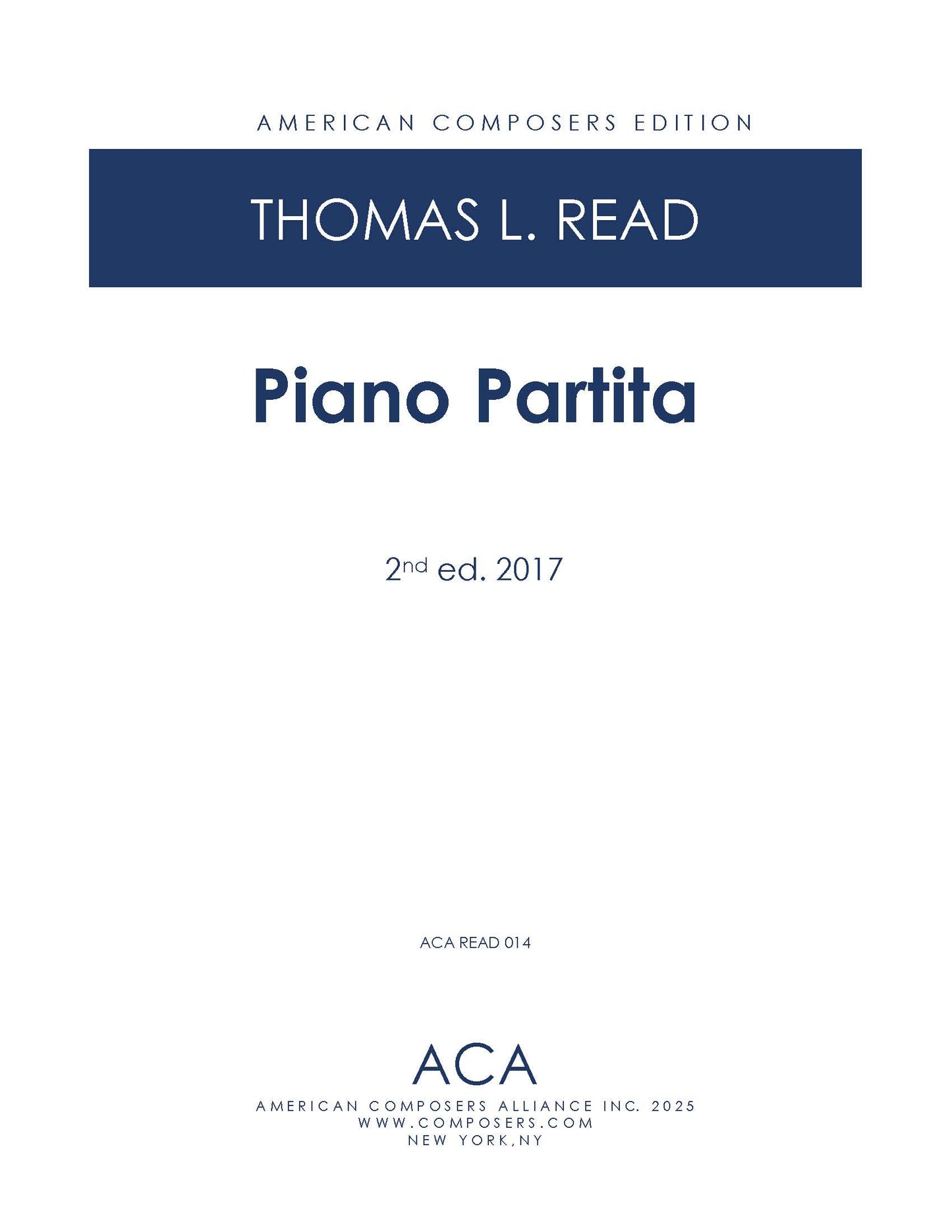 PIANO PARTITA