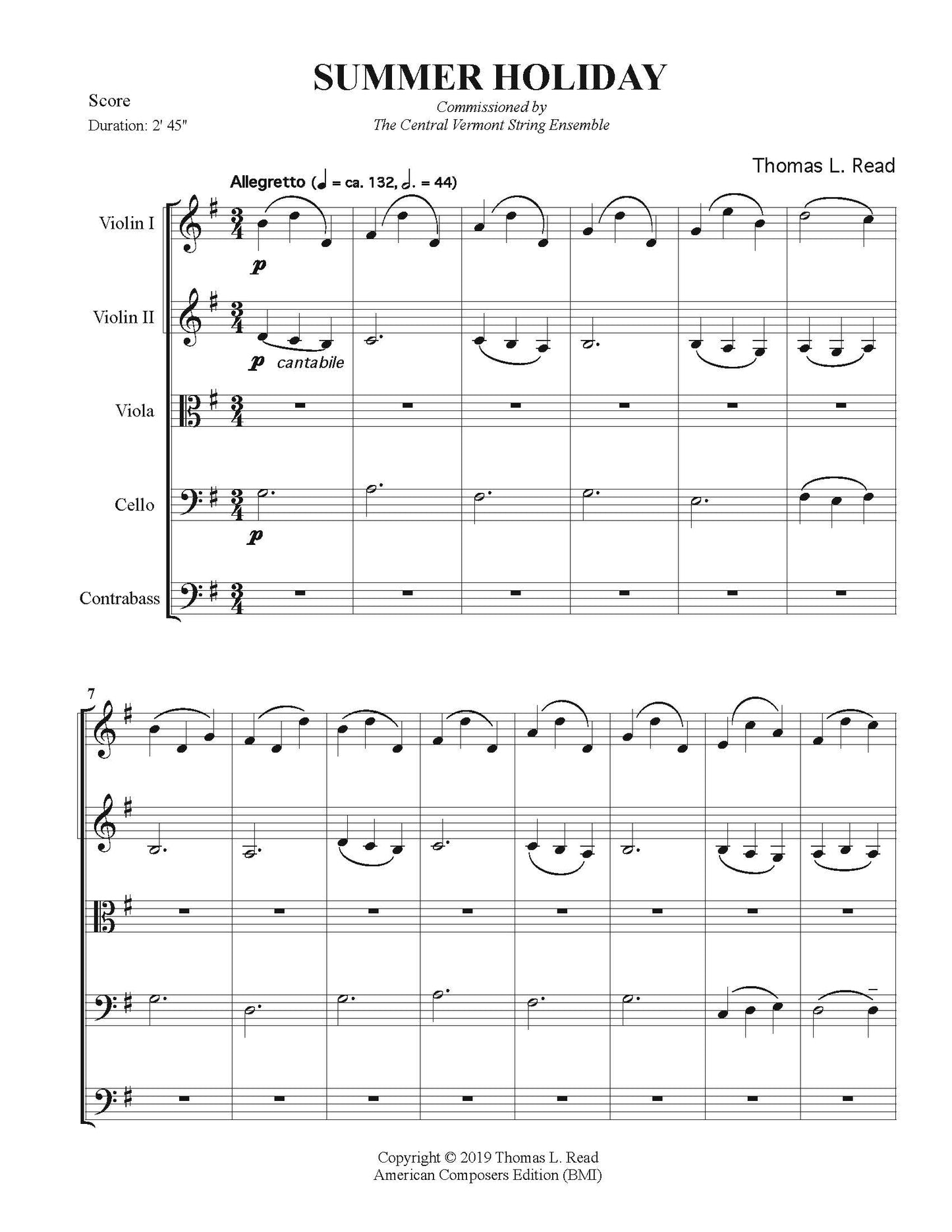 Summer Holiday for String Orchestra