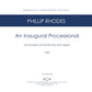 AN INAUGURAL PROCESSIONAL