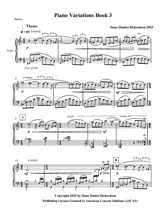 Piano Variations - Book 3