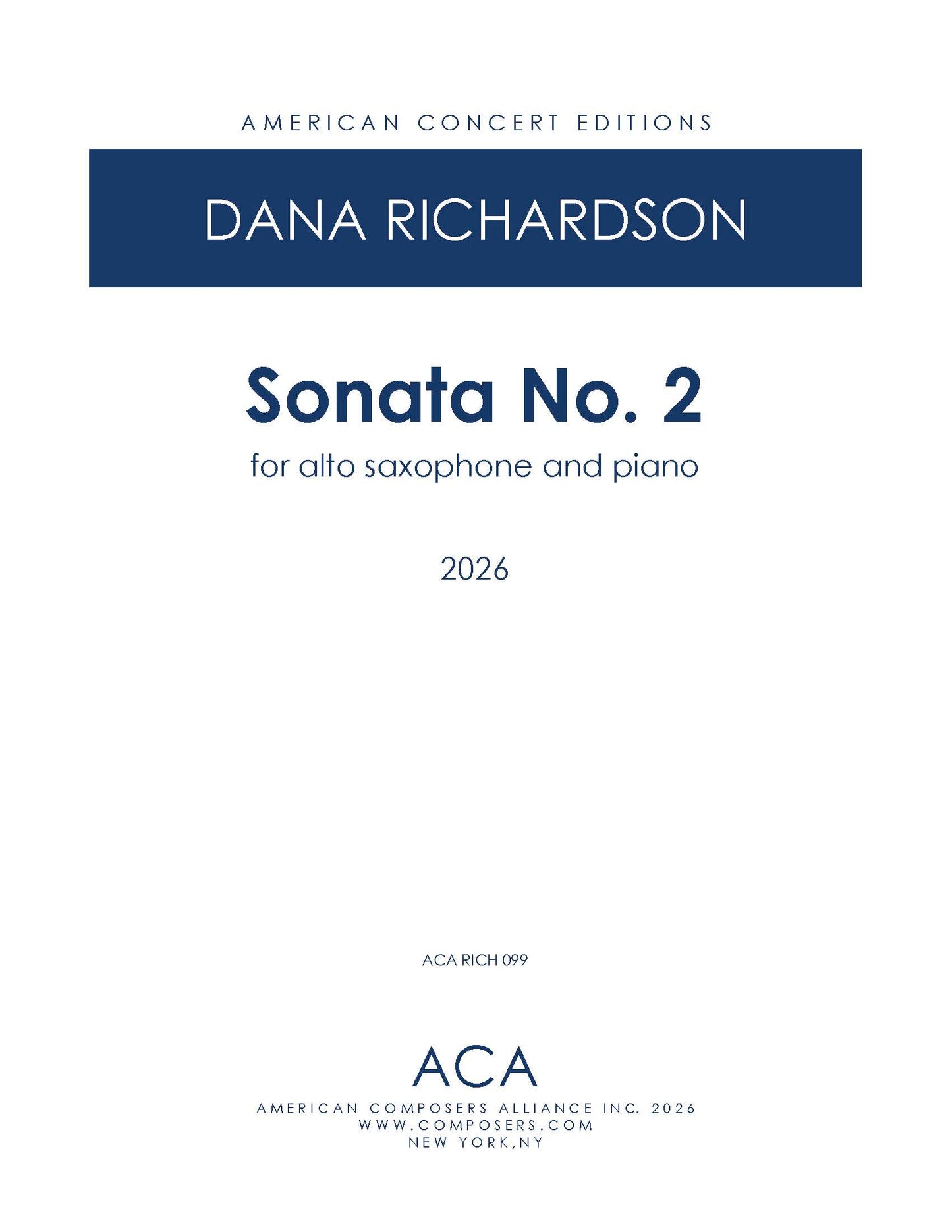 Sonata for Alto Saxophone and Piano No. 2
