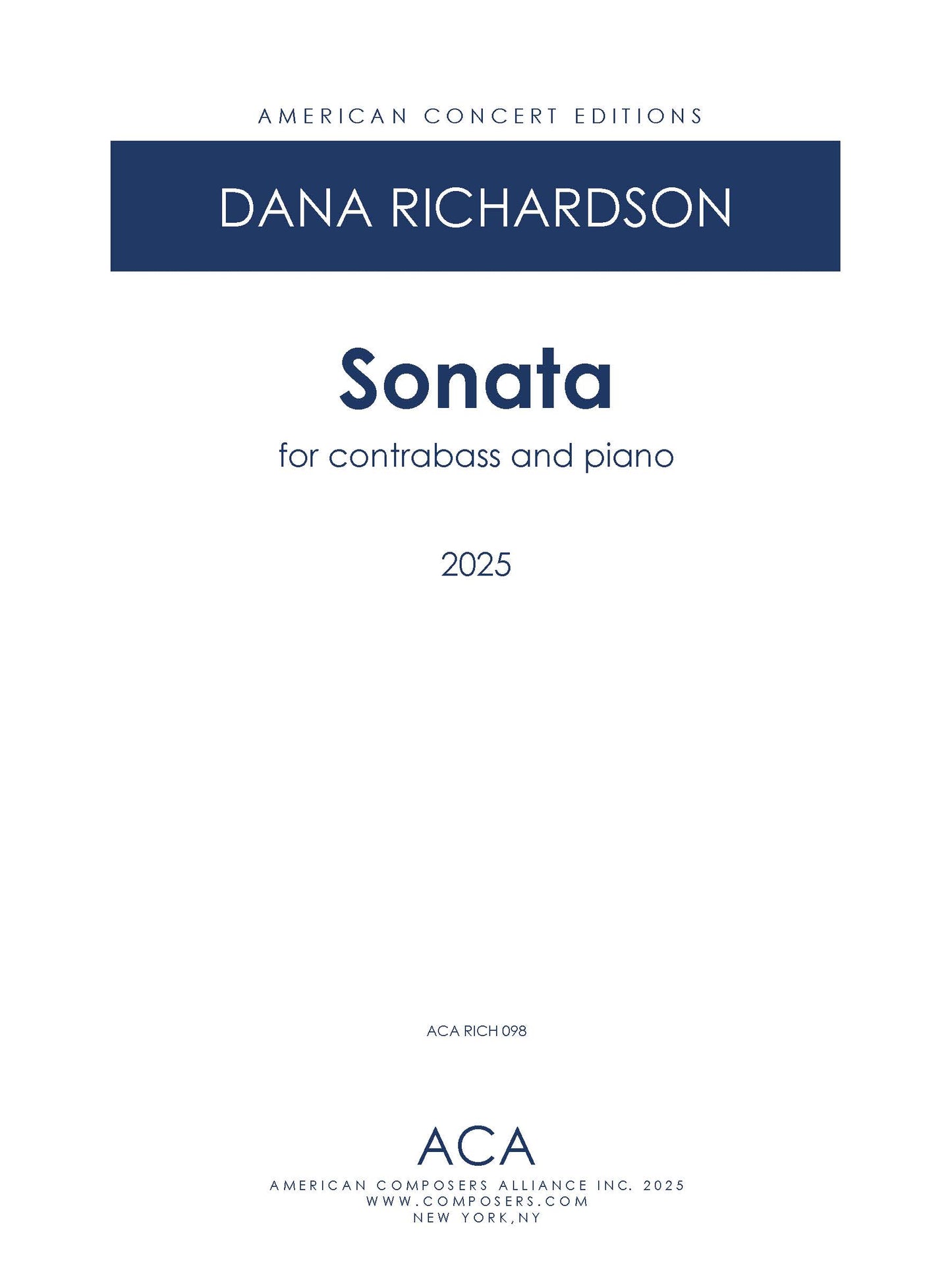 Sonata for Contrabass and Piano