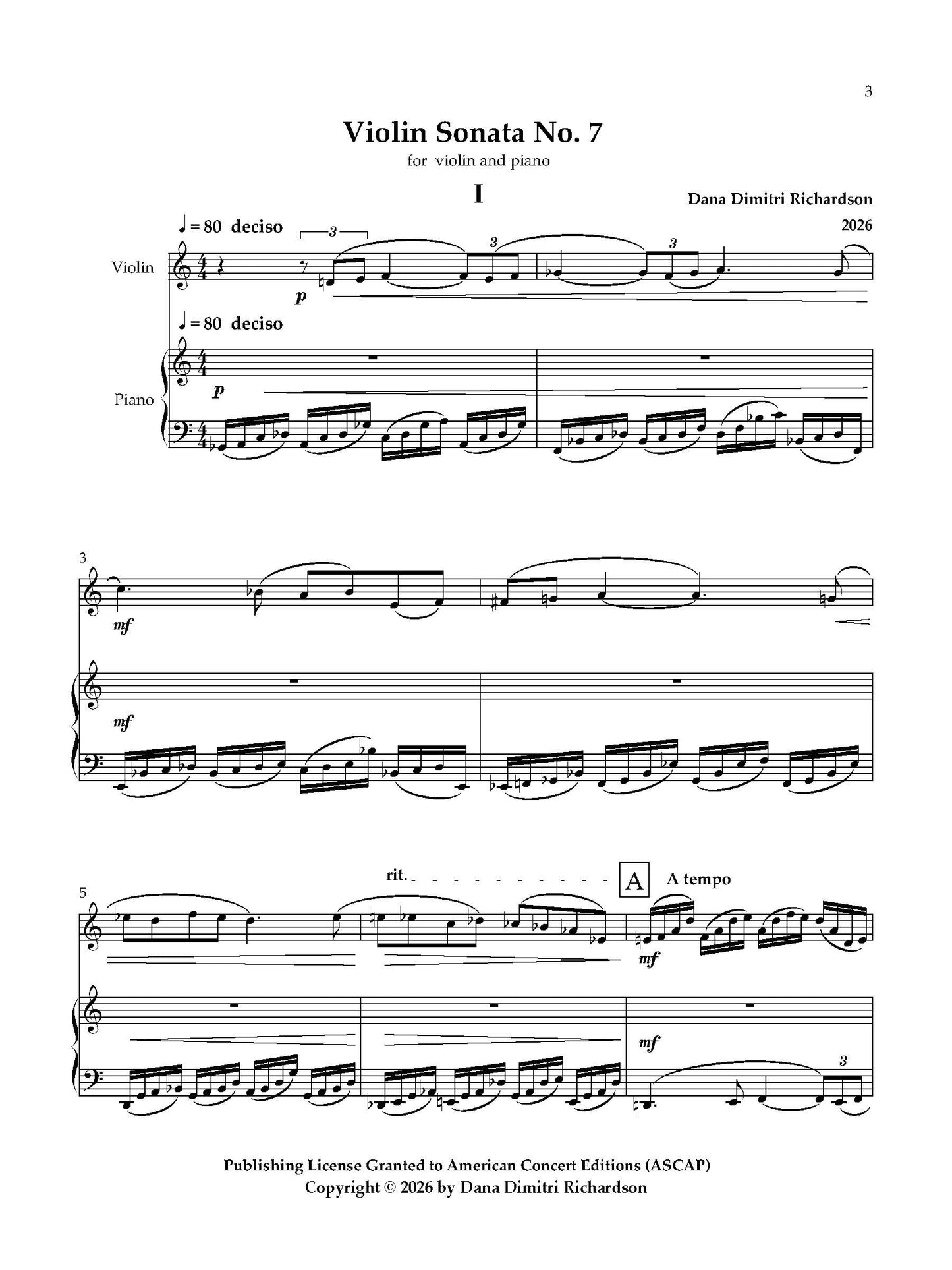 Violin Sonata No. 7