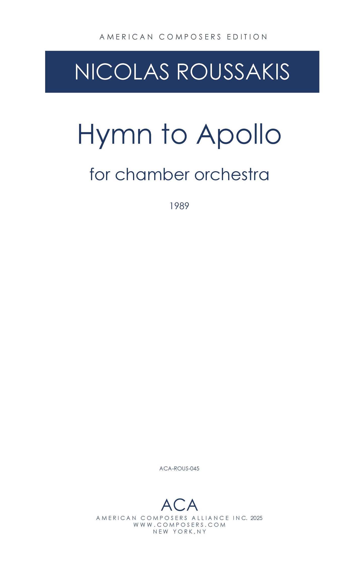 HYMN TO APOLLO