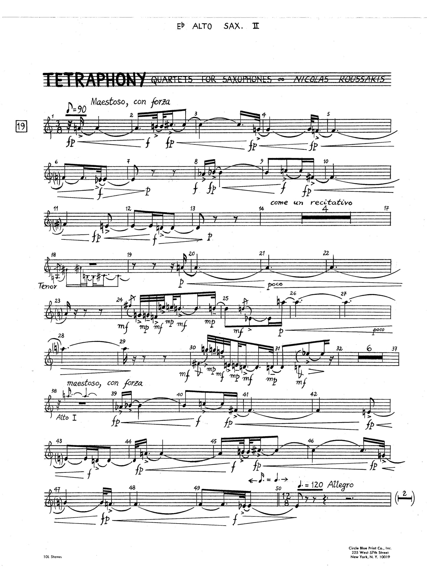 Tetraphony -Quartets for Saxophones