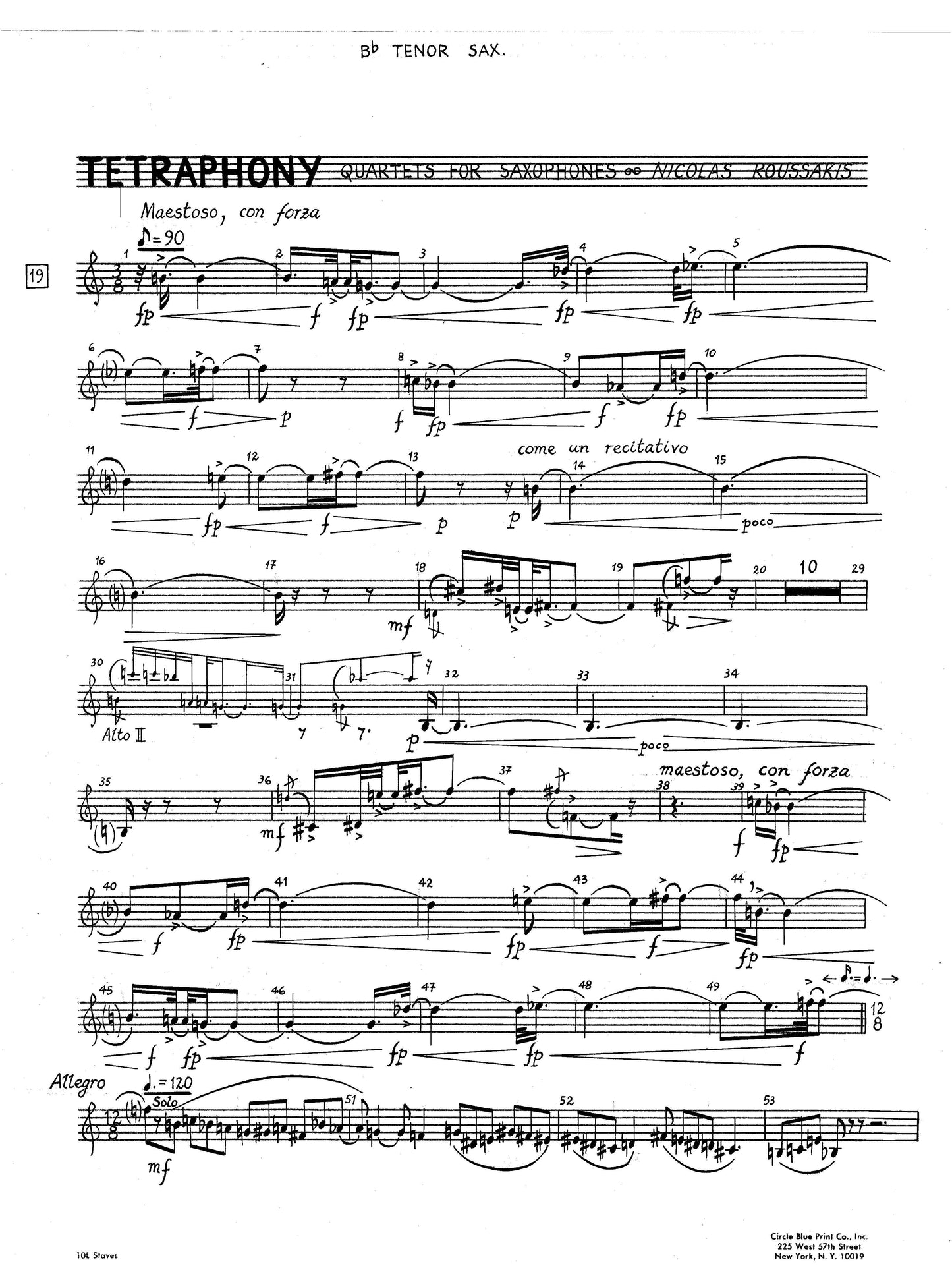 Tetraphony -Quartets for Saxophones