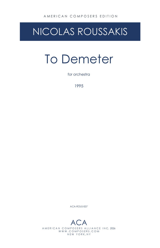 TO DEMETER