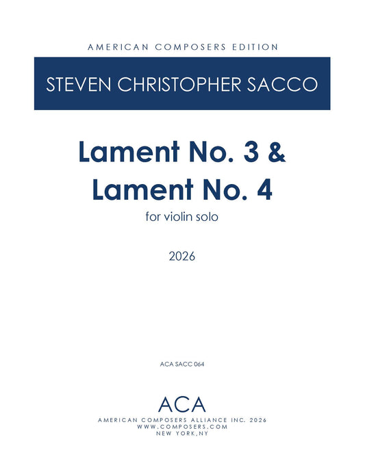 Lament No. 3 & Lament No. 4