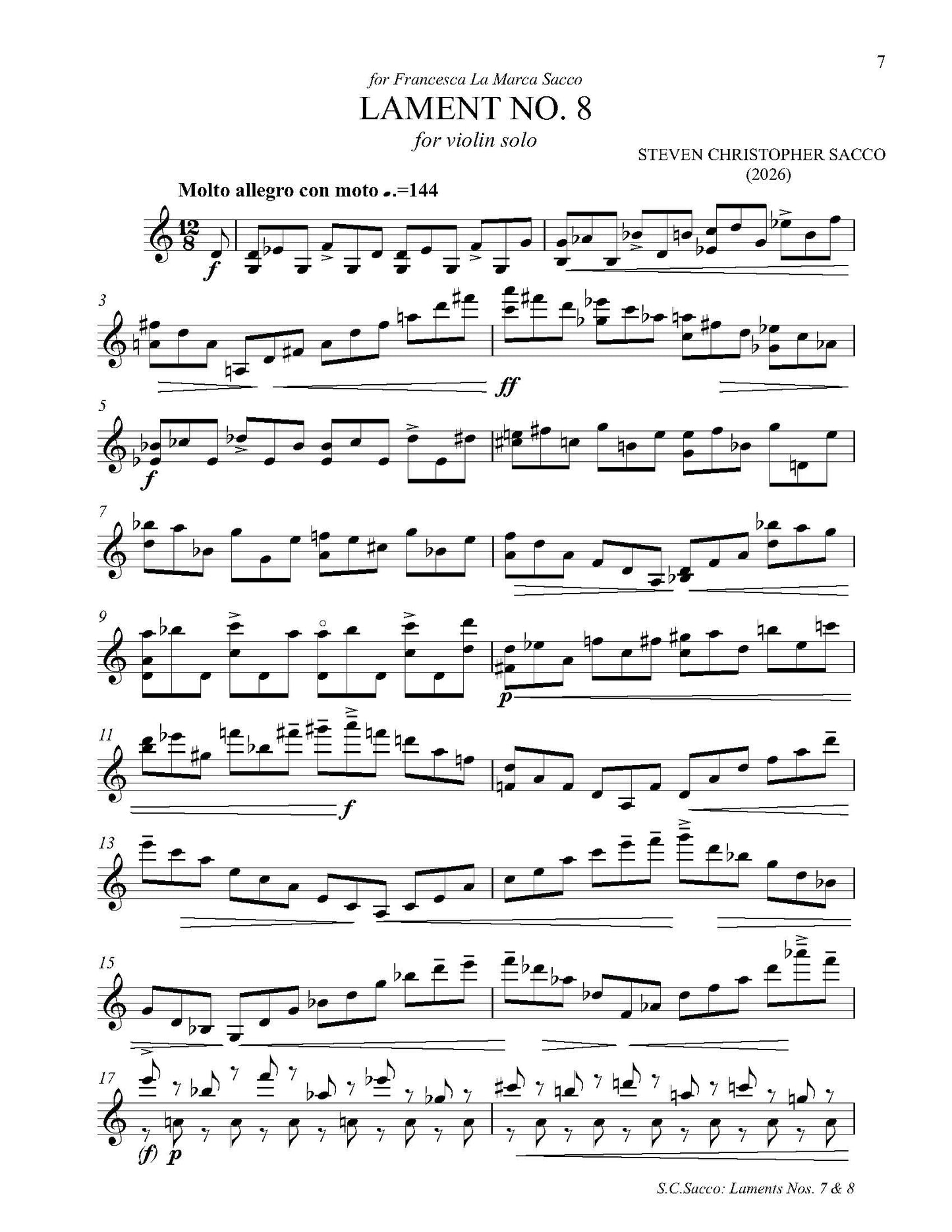 Lament No. 7 & Lament No. 8
