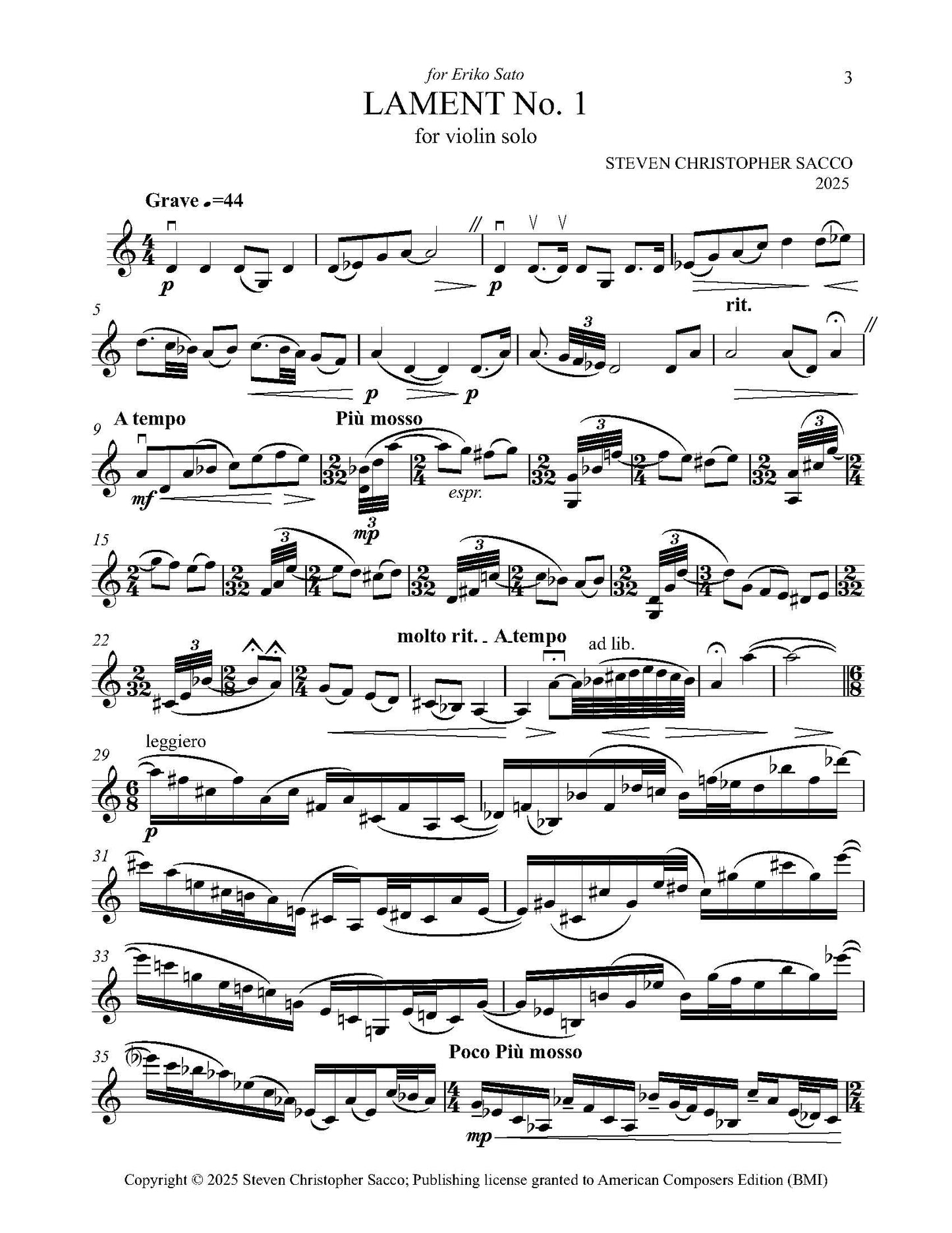 Lament No. 1 & Lament No. 2