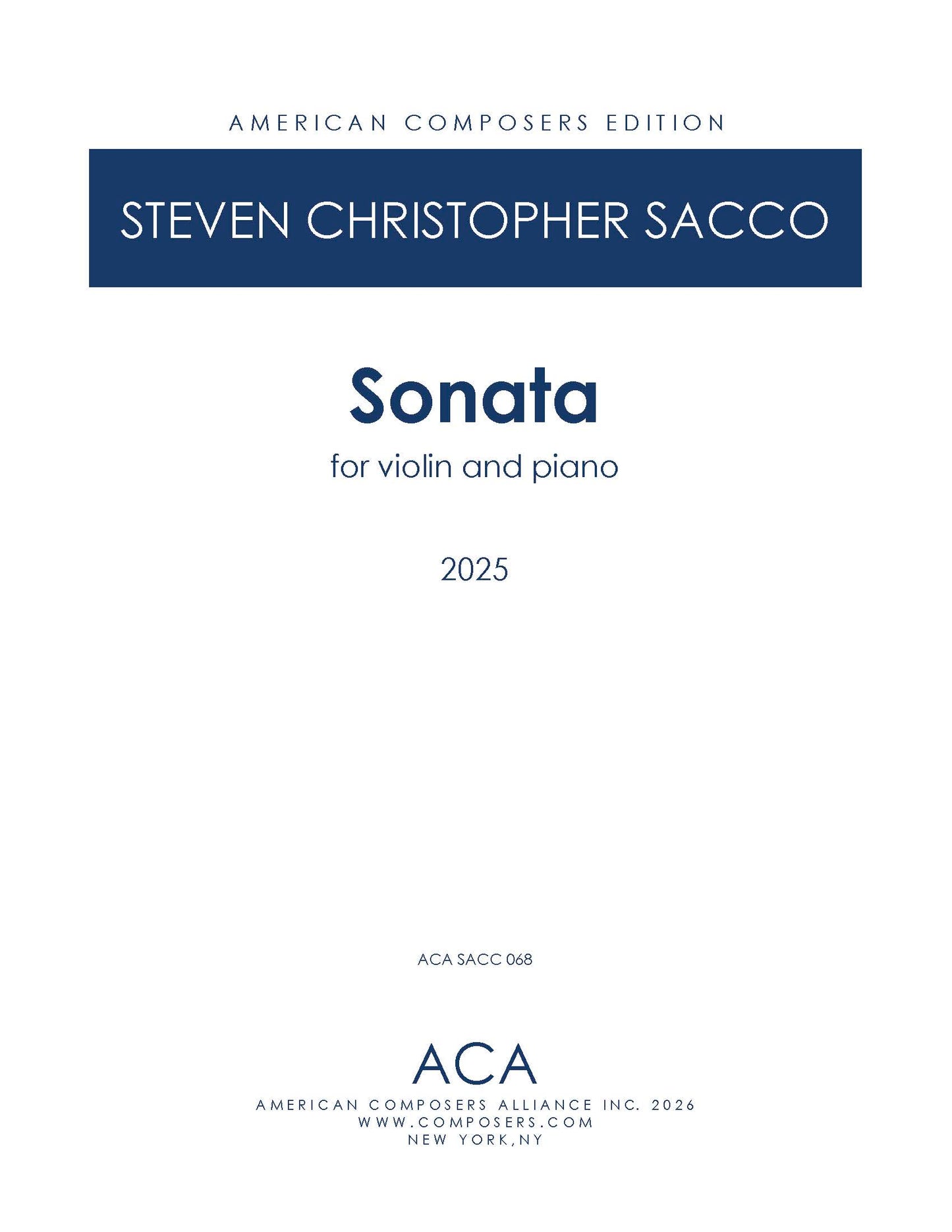 Sonata for Violin and Piano