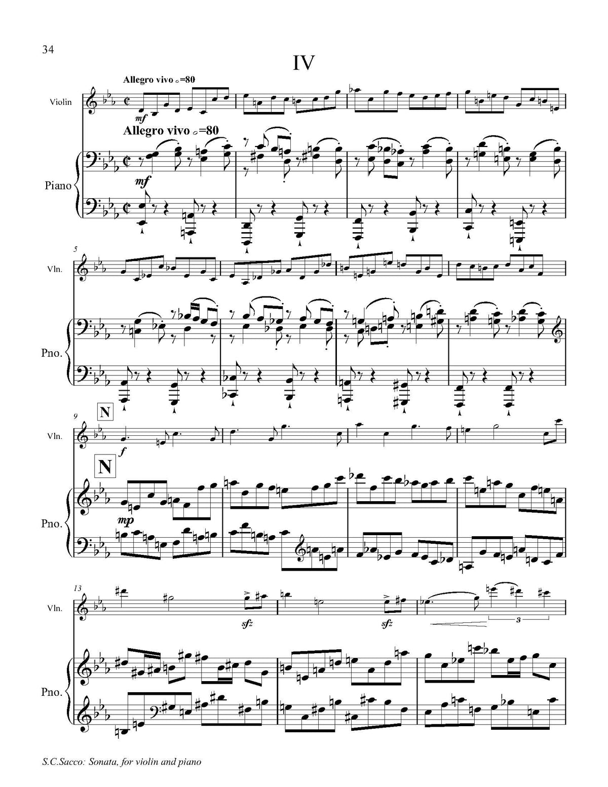 Sonata for Violin and Piano