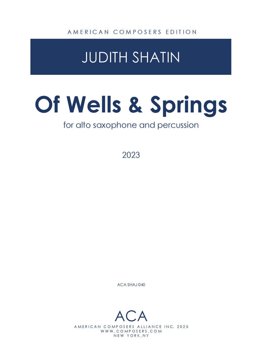Of Wells & Springs